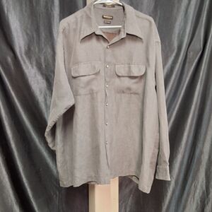 Gray Casual Button Down Shirt